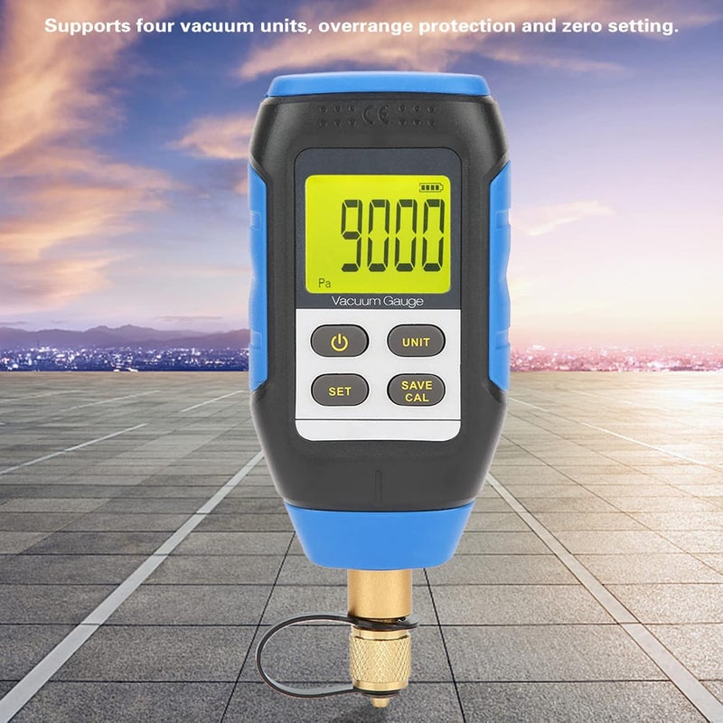 POCREATION Digital Vacuum Gauge VMV-1, High Precision Vacuum Pressure Monitor, 14 PSI Max, -5°C to 50°C Operating Range - Image 2